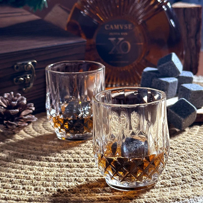 Premium Whiskey Stones Gift Set - Perfect Secret Santa for Him