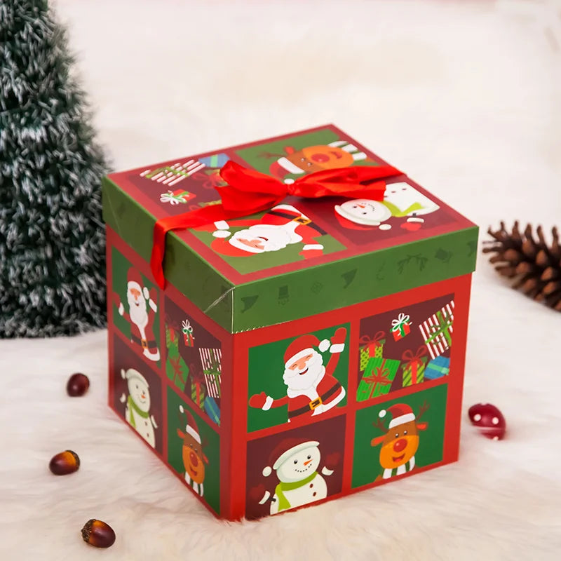 Festive Christmas Gift Boxes - Holiday Present Decoration