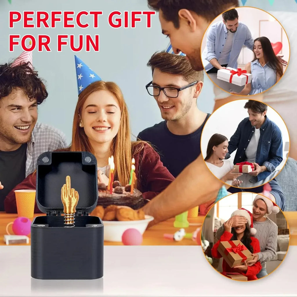 Middle Finger in A Box - Funny Secret Santa Gag Gift
