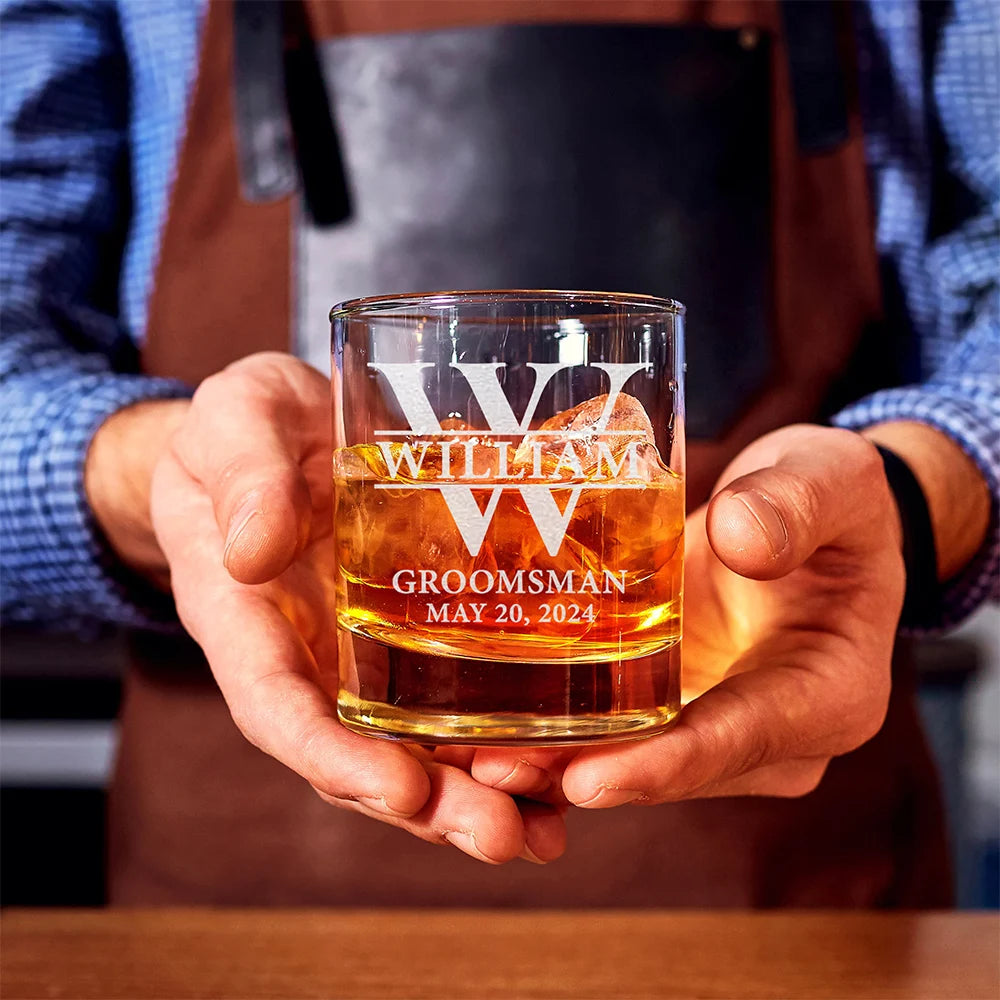 Personalized Whiskey Glass - Secret Santa Gag Gift for Men
