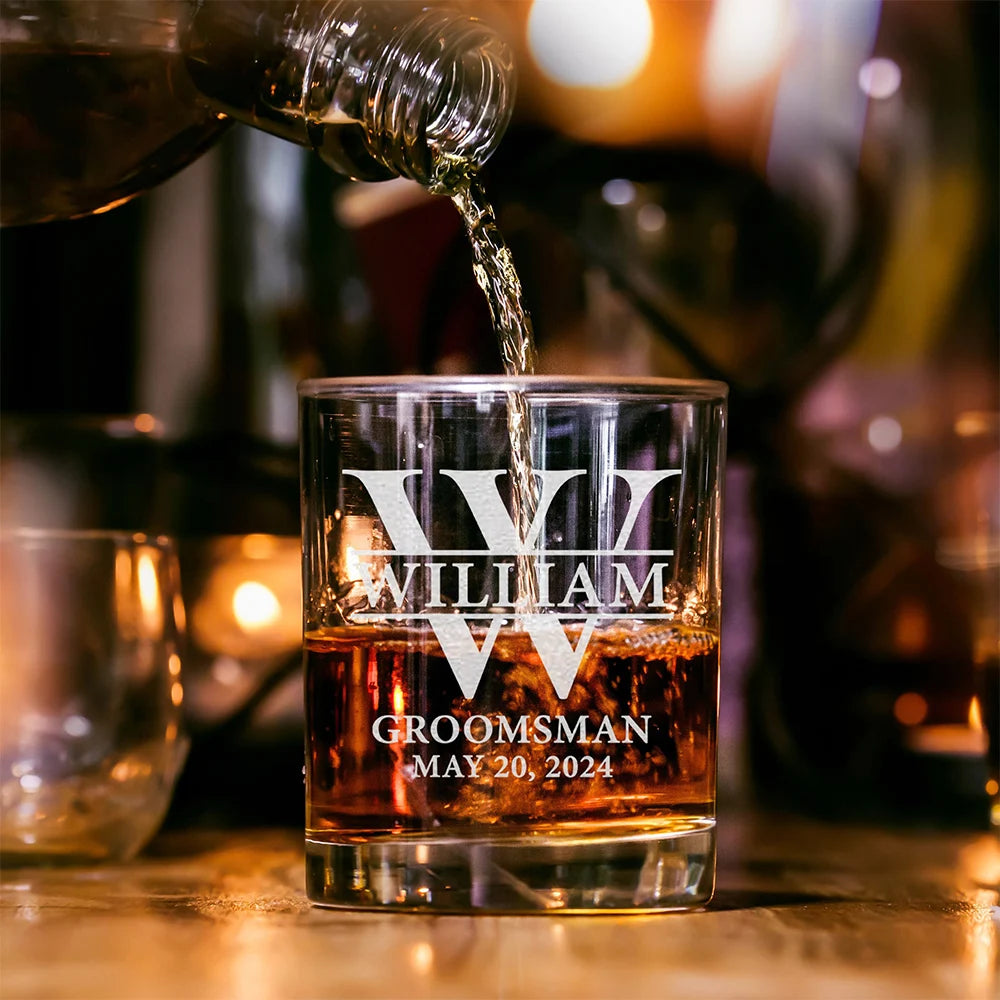 Personalized Whiskey Glass - Secret Santa Gag Gift for Men