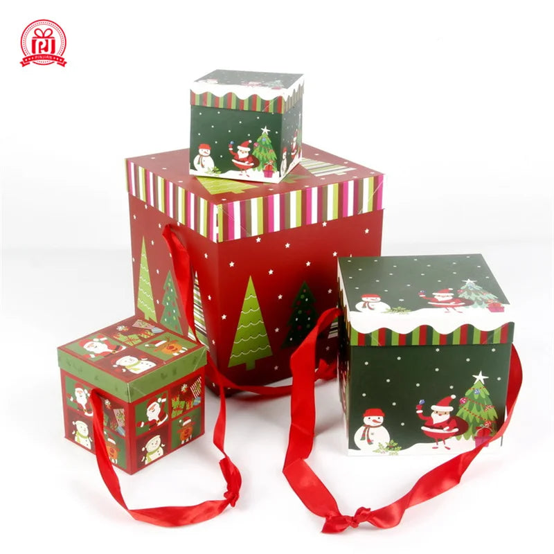 Festive Christmas Gift Boxes - Holiday Present Decoration