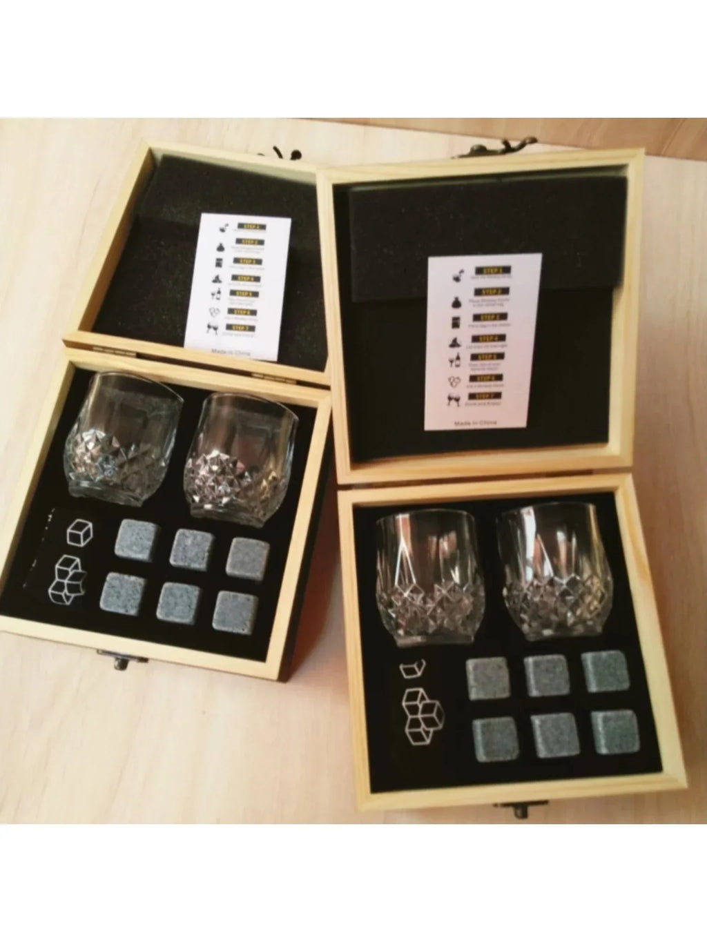 Premium Whiskey Stones Gift Set - Perfect Secret Santa for Him