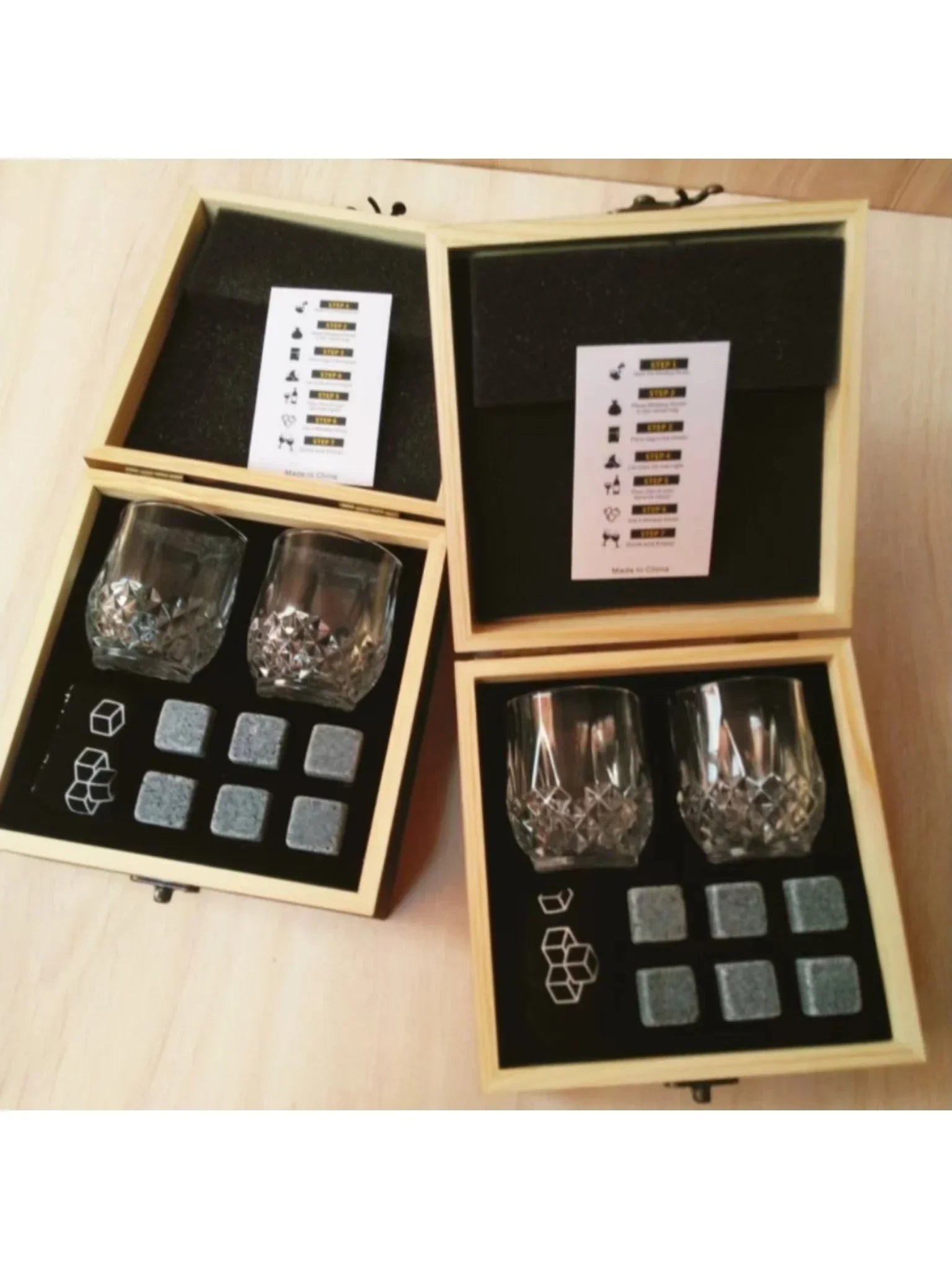 Premium Whiskey Stones Gift Set - Perfect Secret Santa for Him
